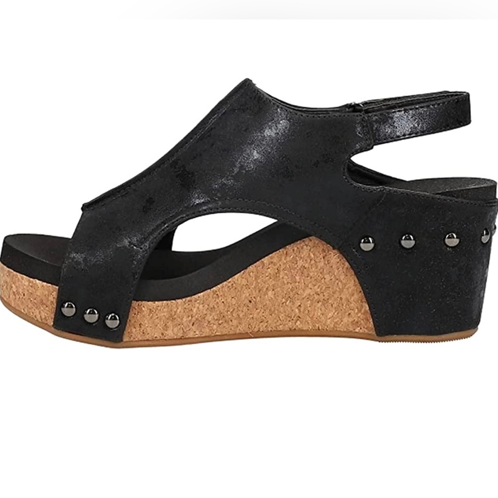 Black Carley Wedges